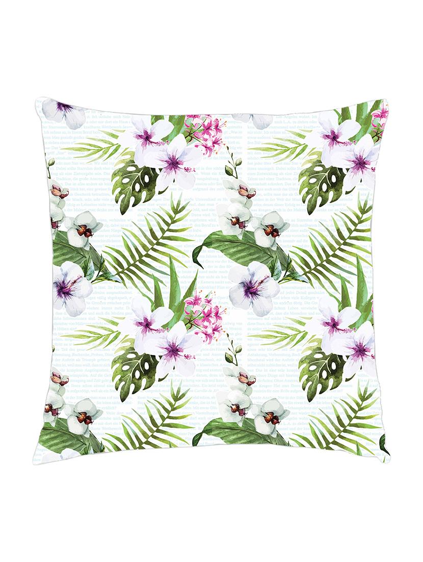 digitaly printed cushion cover of a tropical leafs. - 13285618 -  Zoom Image - 0