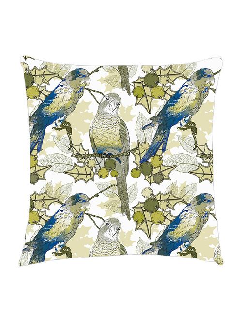 digitaly printed cushion cover of a parrots  with leafs. - 13285620 -  Standard Image - 0