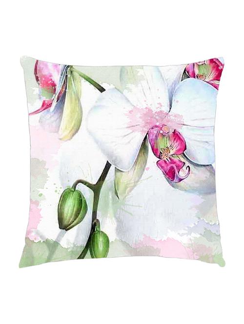 digitally printed cushion cover of a big white flower - 13285644 -  Standard Image - 0