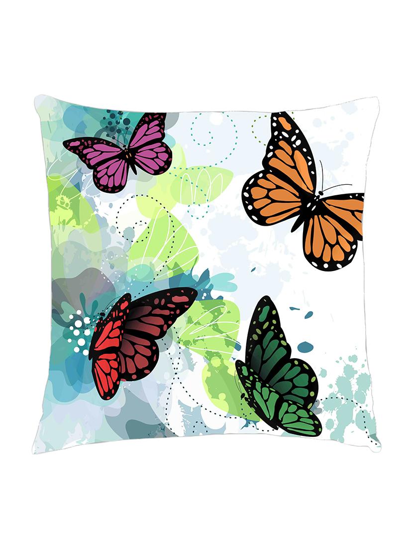 digitally printed cushion cover of four flying butterflies - 13285649 - Zoom Image - 0