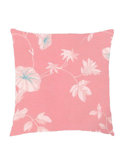 digitally printed cushion cover of pink background with white floral on it - 13285676 - Standard Image - 0