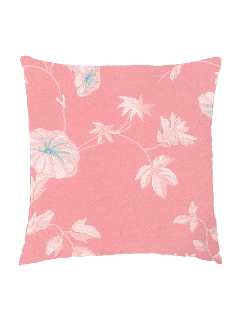 digitally printed cushion cover of pink background with white floral on it - 13285676 - Zoom Image - 0
