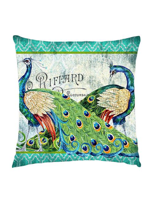 digitally printed cushion cover of two peacocks - 13285677 -  Standard Image - 0