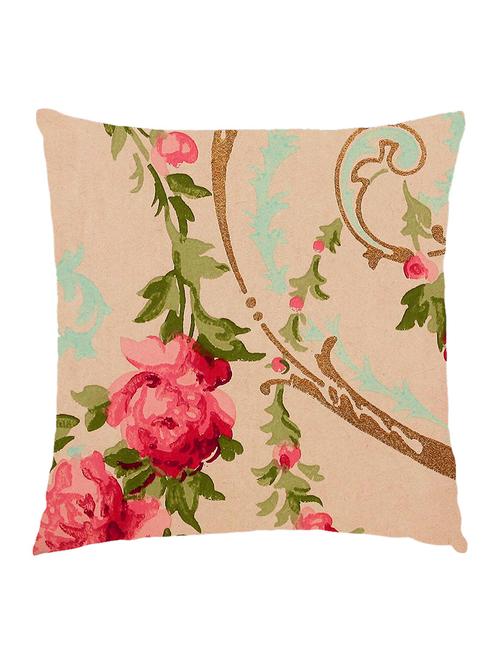 digitally printed cushion cover of vintage red roses - 13285685 - Standard Image - 0
