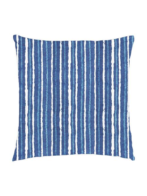 digitally printed cushion cover of dyed blue stripe look - 13285723 -  Standard Image - 0