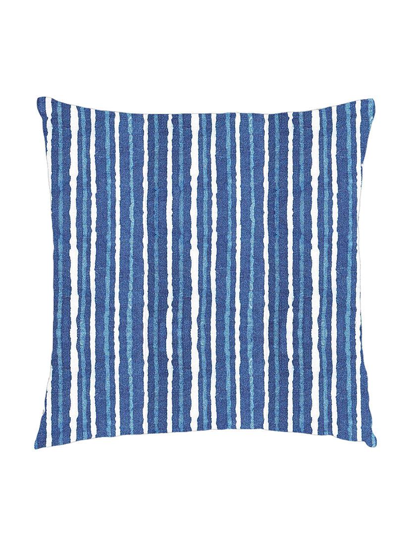 digitally printed cushion cover of dyed blue stripe look - 13285723 -  Zoom Image - 0