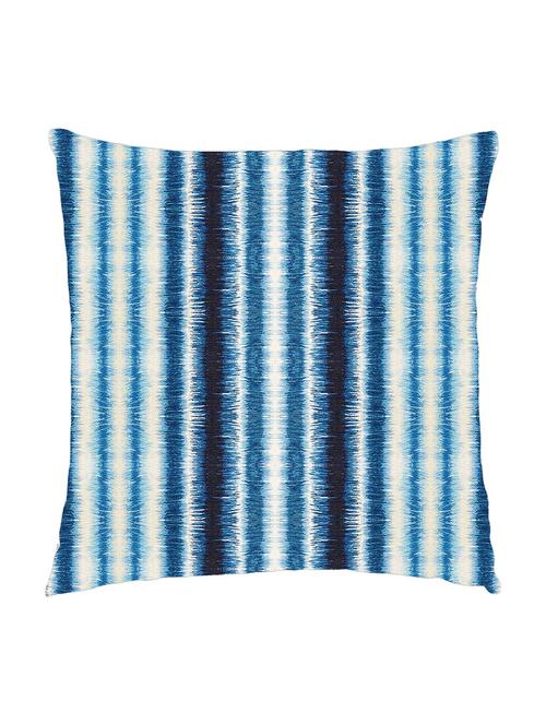 digitally printed cushion cover of dyed shades of blue stripe look - 13285727 -  Standard Image - 0