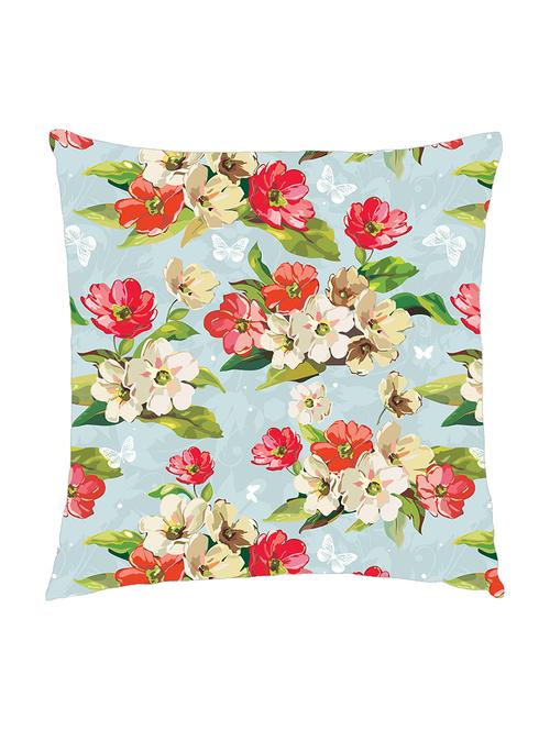 digitally printed cushion cover of white and red flowers - 13285730 -  Standard Image - 0