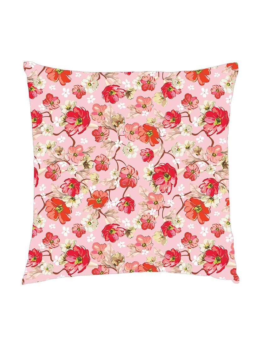 digitally printed cushion cover of pink and red flowers - 13285731 -  Zoom Image - 0