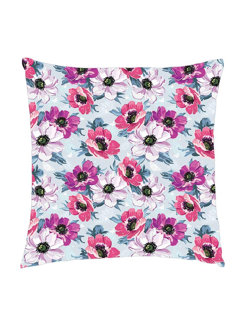 digitally printed cushion cover of pink, purple and white flowers - 13285732 -  Zoom Image - 0