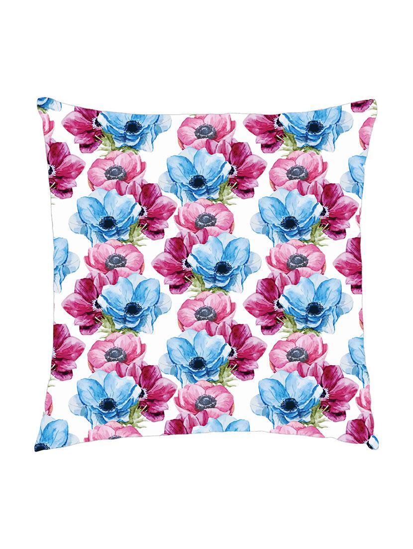 digitally printed cushion cover of blue and wine flowers - 13285734 - Zoom Image - 0
