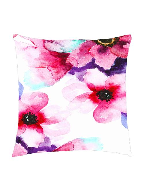 digitally printed cushion cover of watercolor flower - pink - 13285738 - Standard Image - 0