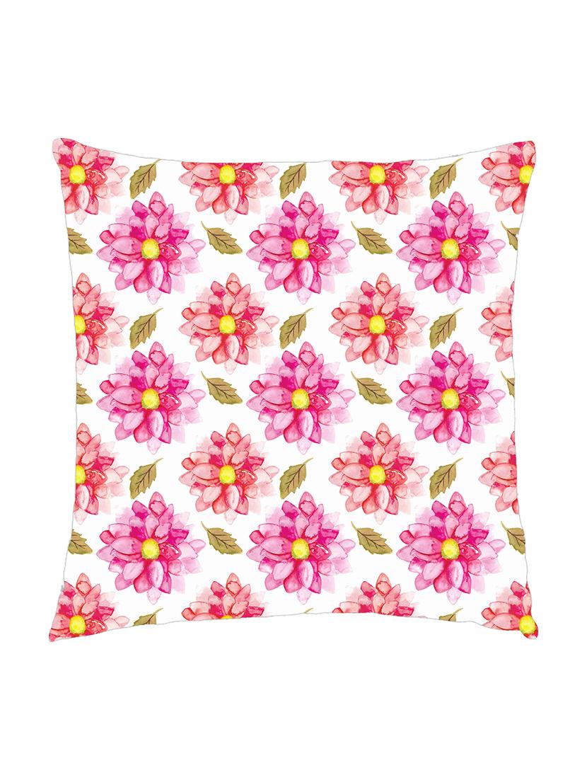 digitally printed cushion cover of watercolor flower - pink - all over - 13285742 -  Zoom Image - 0