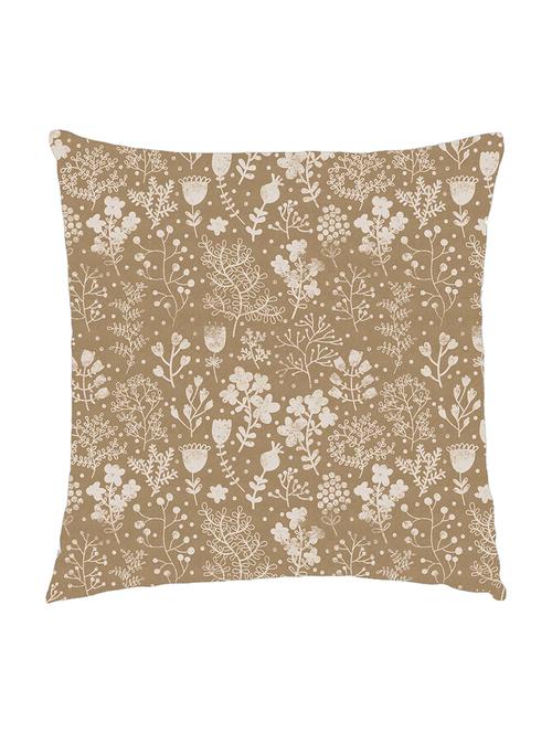 digitally printed cushion cover of floral print on brown - 13285744 -  Standard Image - 0