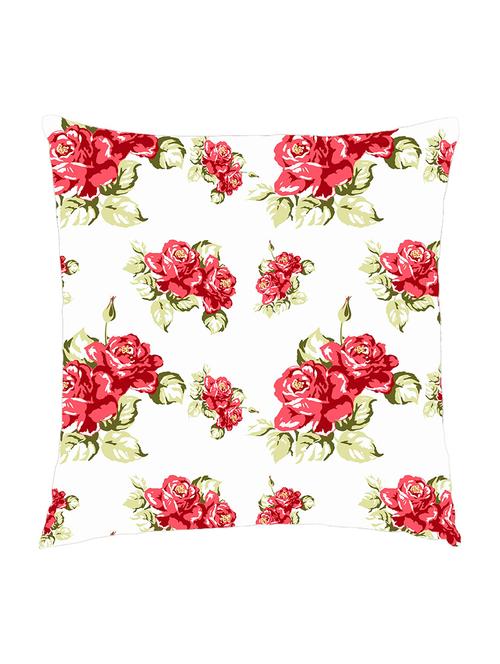 digitally printed cushion cover of vintage red roses - 13285751 - Standard Image - 0