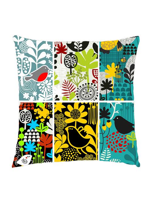 digitally printed cushion cover of bird art collarge - 13285762 -  Standard Image - 0