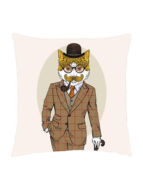 digitally printed cushion cover of smartly dressed cat clipart - 13285763 -  Standard Image - 0