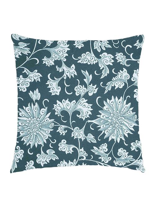 digitally printed cushion cover of floral pattern vintage print - dark green - 13285764 -  Standard Image - 0