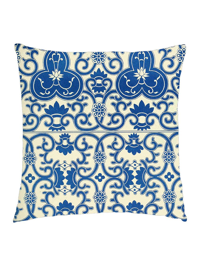 digitally printed cushion cover of vintage wall art - blue - 13285769 -  Zoom Image - 0