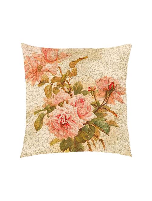 digital printed cushion cover with cracked vintage flowers - 13285799 -  Standard Image - 0