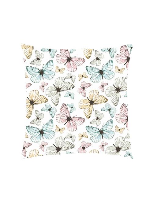 digital printed cushion cover with blue and pink butterflies - 13285804 - Standard Image - 0