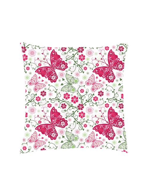 digital printed cushion cover with pink and green  butterflies - 13285808 -  Standard Image - 0