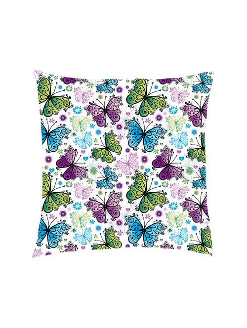 digital printed cushion cover with purple, blue and green  butterflies - 13285811 -  Standard Image - 0