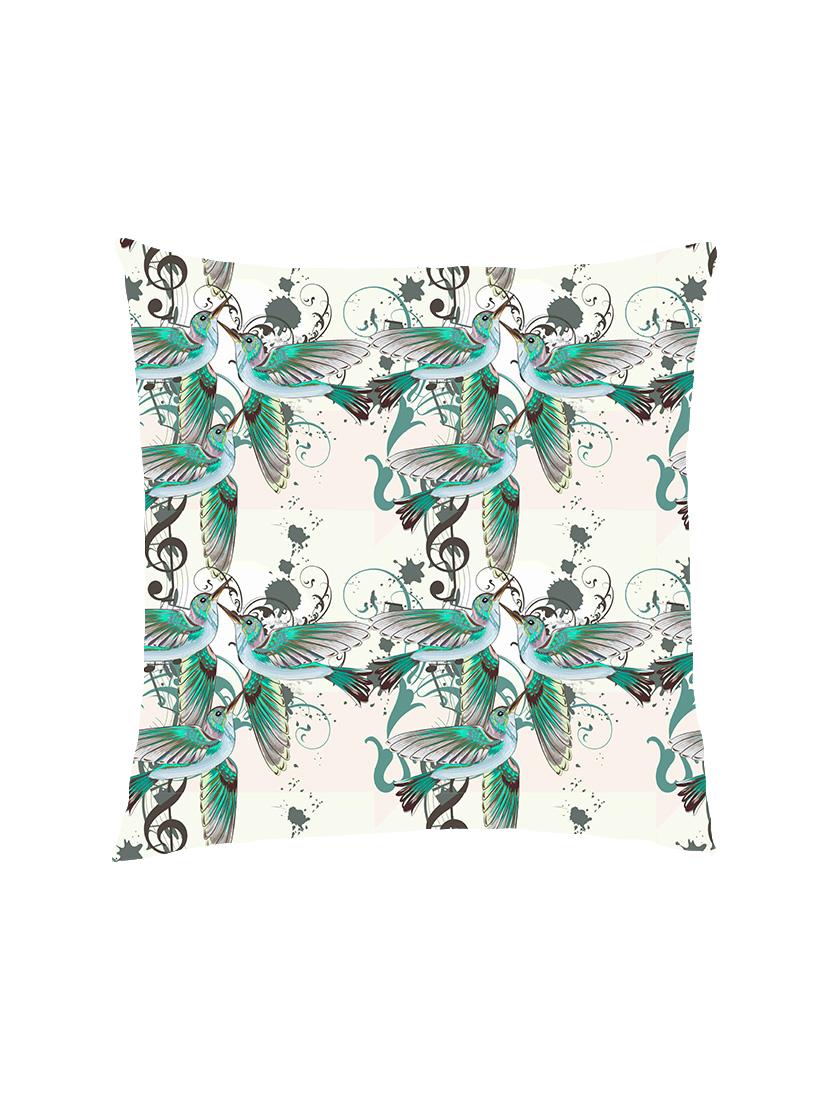 digital printed cushion cover with green flying birds - 13285829 -  Zoom Image - 0
