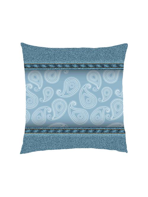 digital printed cushion cover withpaisley motif denim look - 13285836 -  Standard Image - 0
