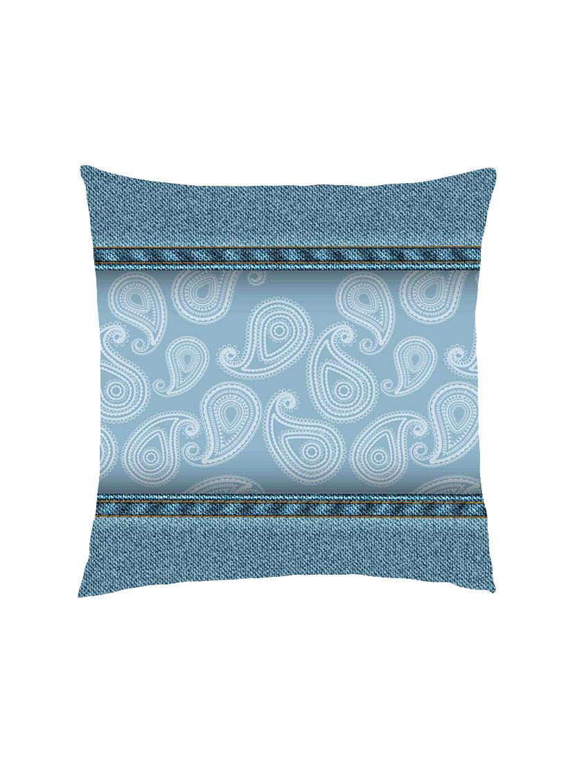digital printed cushion cover withpaisley motif denim look - 13285836 -  Zoom Image - 0