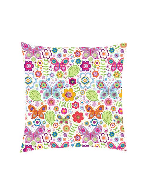 digital printed cushion cover with colorful butterflies and flowers - 13285845 -  Standard Image - 0