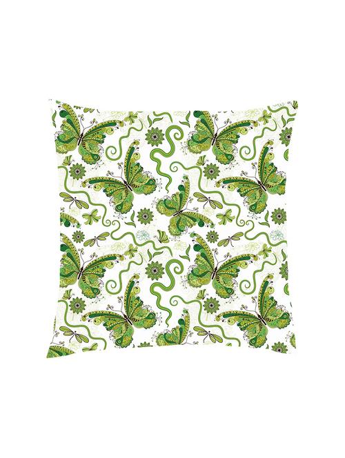 digital printed cushion cover with green butterflies - 13285847 - Standard Image - 0