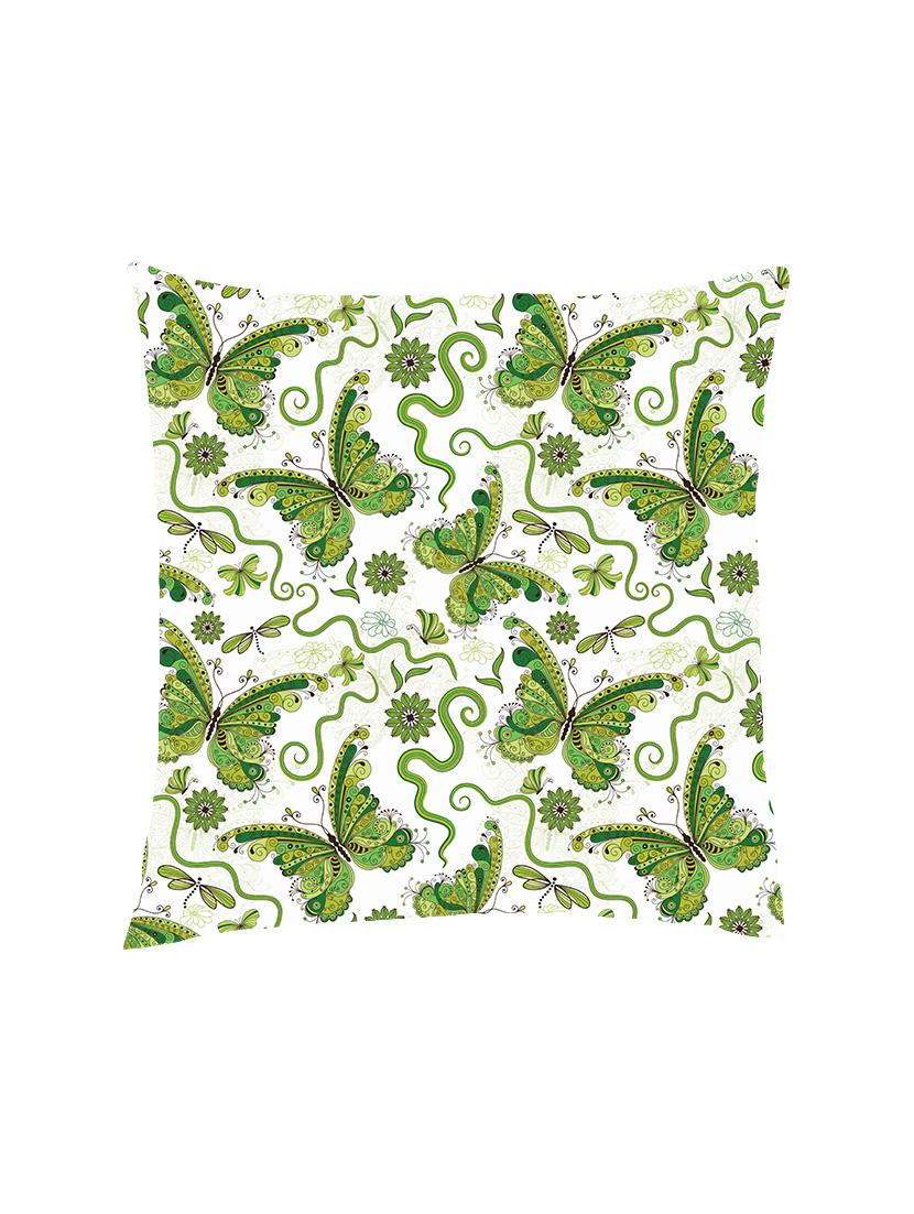 digital printed cushion cover with green butterflies - 13285847 - Zoom Image - 0