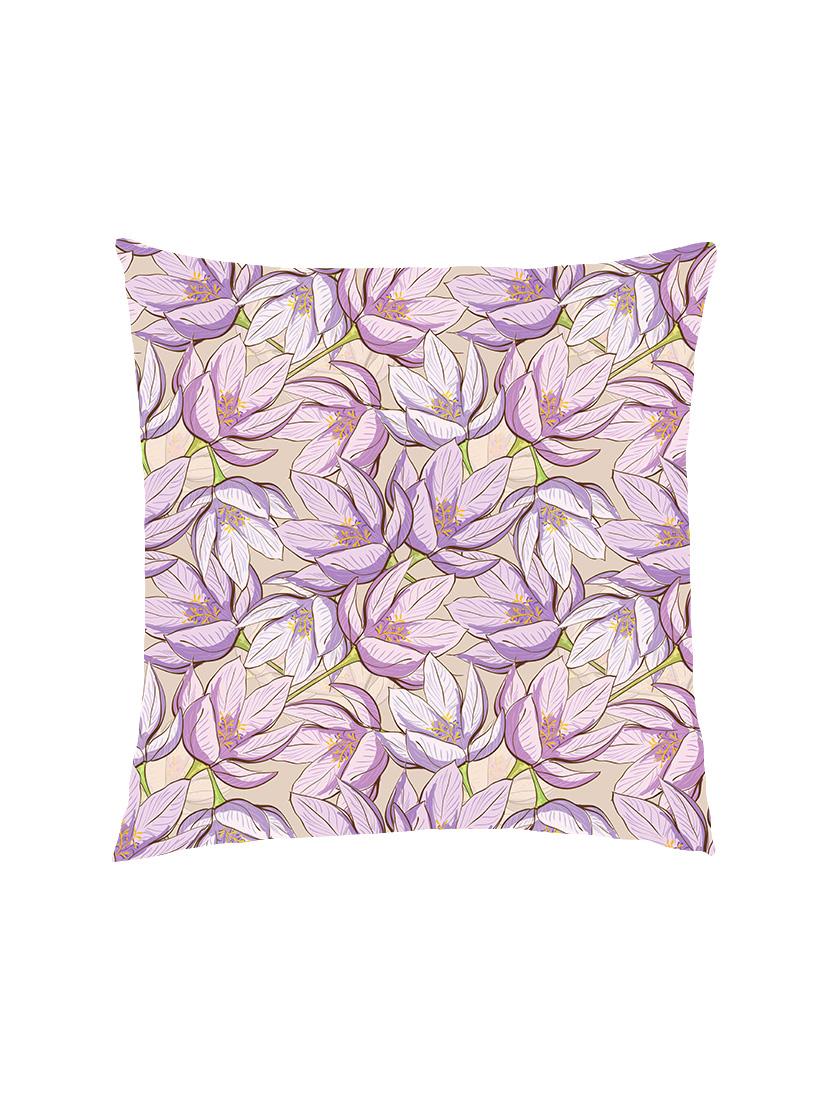 digital printed cushion cover with lavender floral pattern - 13285848 -  Zoom Image - 0