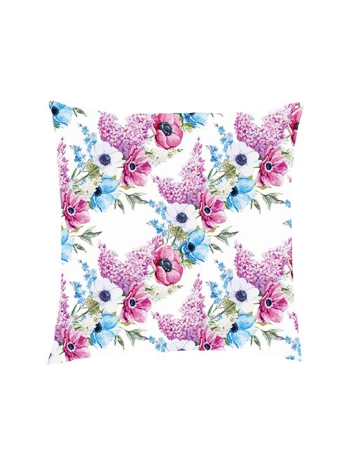 digital printed cushion cover with pink and blue flower bunch - 13285850 -  Standard Image - 0