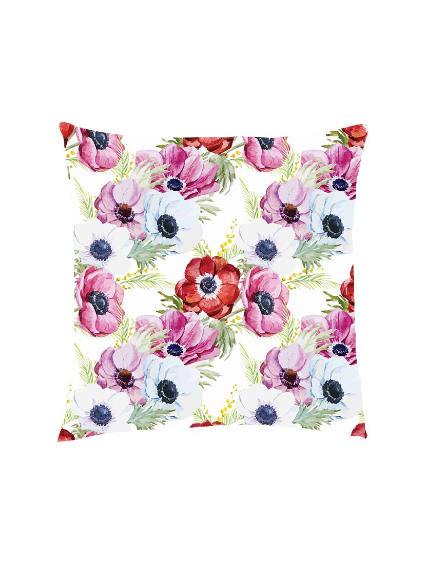 digital printed cushion cover with red and pink floral pattern - 13285852 -  Zoom Image - 0