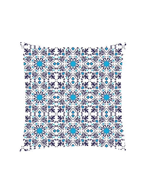 digital printed cushion cover with blue geometric overall design - 13285864 -  Standard Image - 0