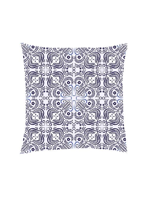 digital printed cushion cover with navy blue abstract leaves - 13285868 -  Standard Image - 0