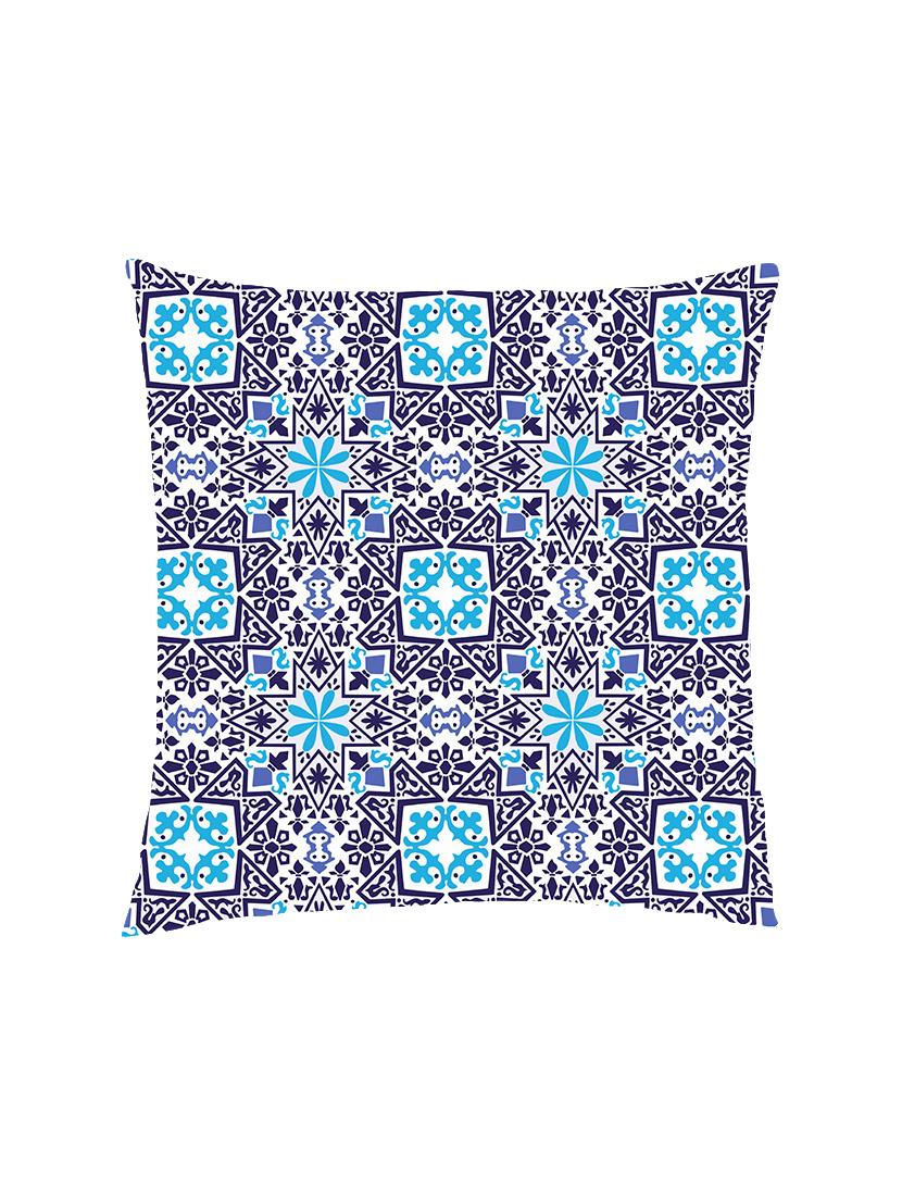 digital printed cushion cover with blue moroccan tessellation - 13285870 -  Zoom Image - 0