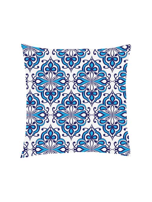 digital printed cushion cover with navy blue and sky blue geometric motif - 13285871 -  Standard Image - 0