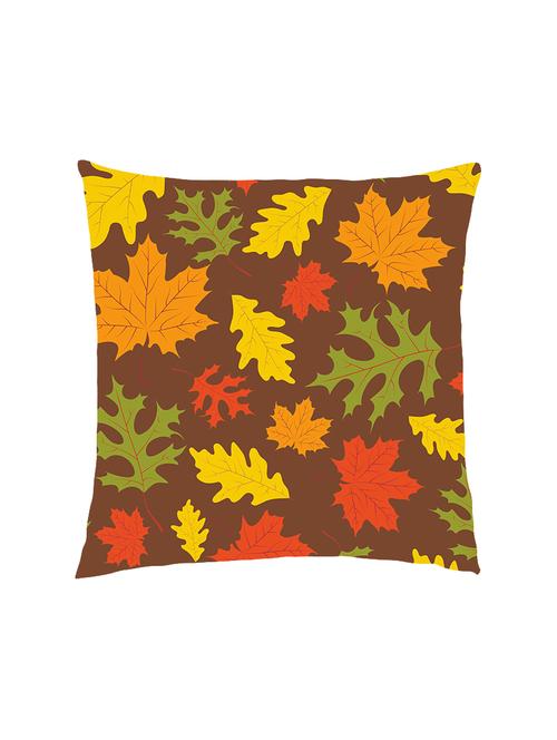 digital printed cushion cover with orange and yellow maple leaves - 13285879 -  Standard Image - 0