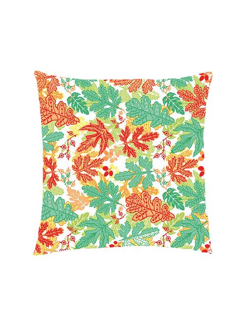 digital printed cushion cover with green and orange maple leaves - 13285880 -  Standard Image - 0