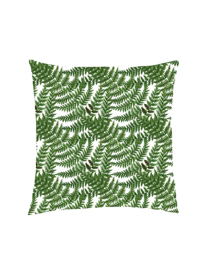 digitally printed ferns leaf allover satin cushion cover - 13285904 -  Zoom Image - 0