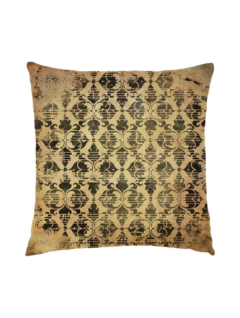 digitally printed distorted traditional design satin cushion cover - 13285909 -  Zoom Image - 0