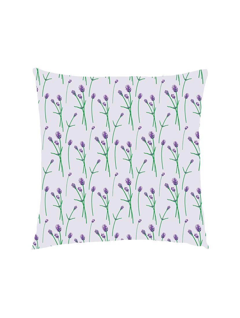 digitally printed leaf allover satin cushion cover - 13285923 -  Zoom Image - 0