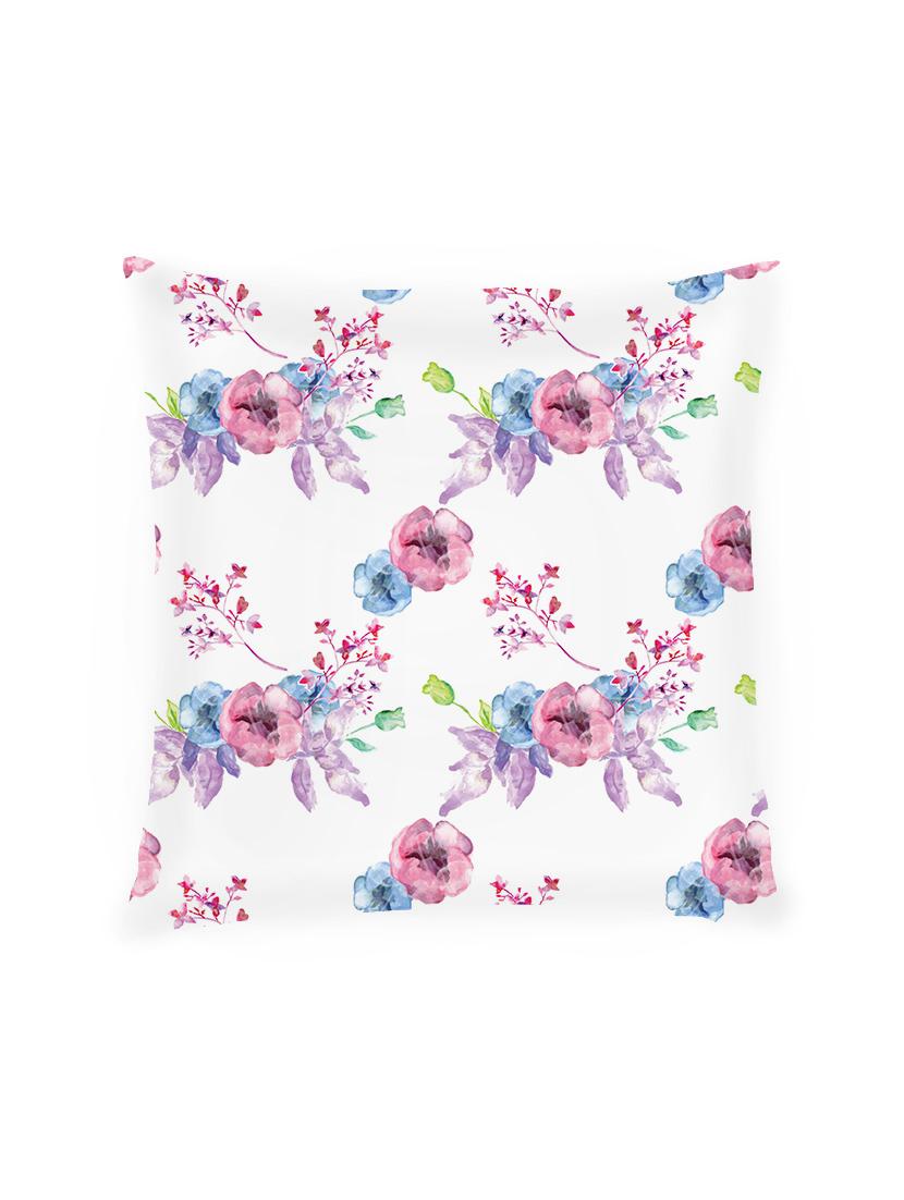 digitally printed floral design satin cushion cover - 13285927 - Zoom Image - 0