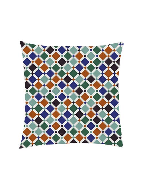 digitally printed diagonal checks satin cushion cover - 13285941 -  Standard Image - 0