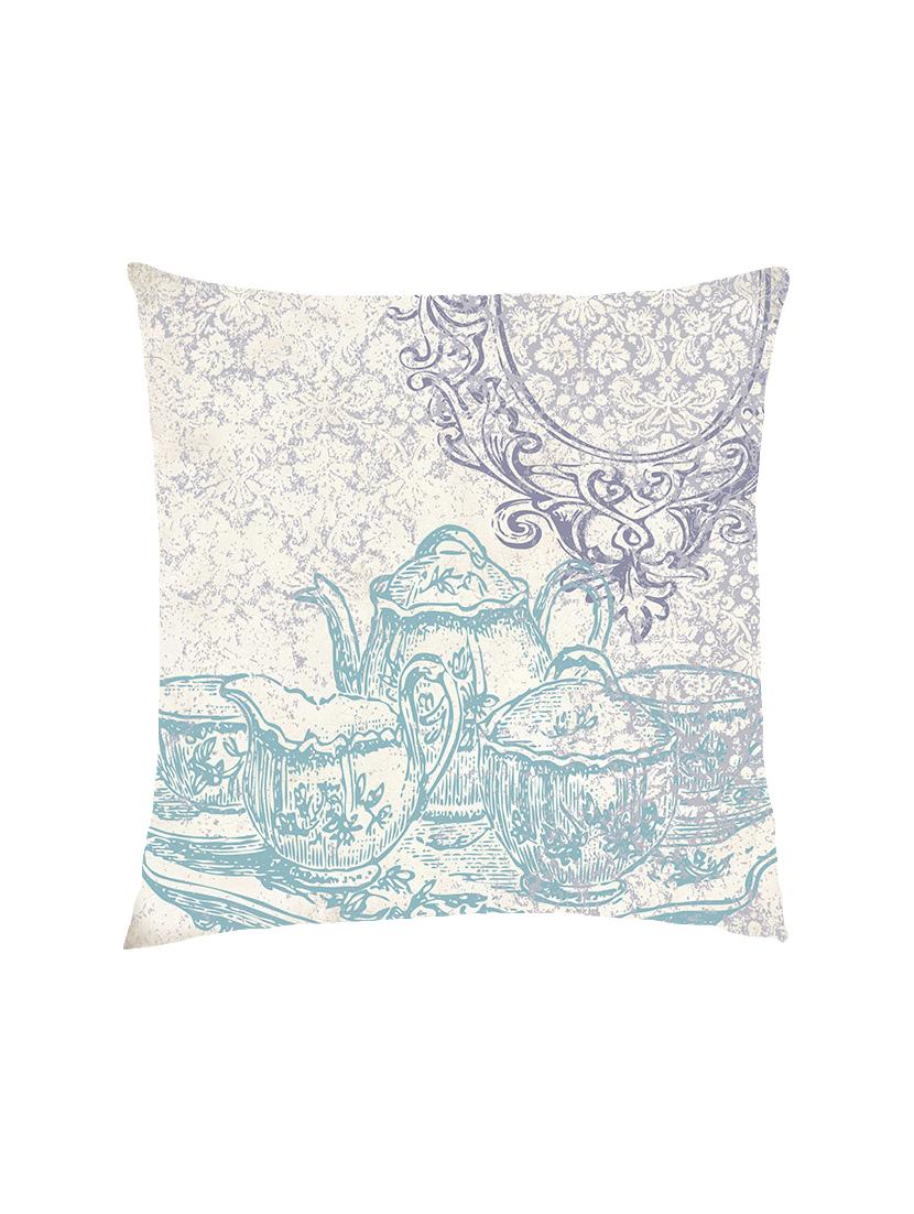 digitally printed vintage background,mirror & cups & coaster satin cushion cover - 13285947 - Zoom Image - 0