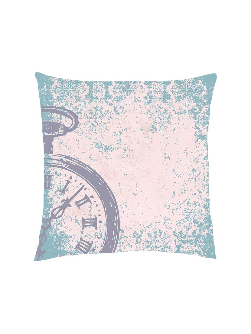 digitally printed vintage background & clock satin cushion cover - 13285949 -  Zoom Image - 0