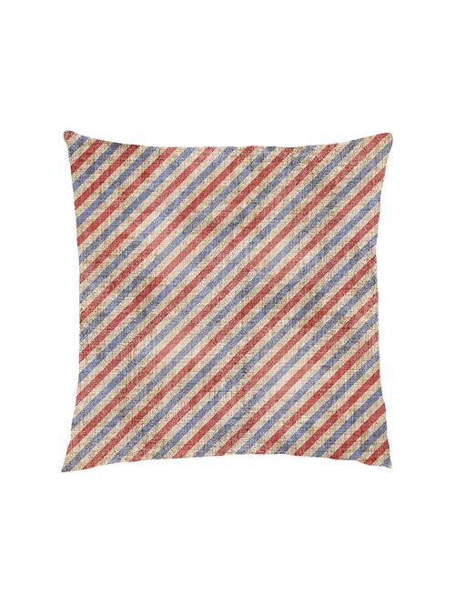 digitally printed diagonal stripes vintage effect satin cushion cover - 13285958 -  Standard Image - 0